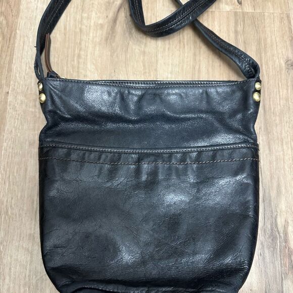 Hobo Black Leather Crossbody Bag - Picture 6 of 6